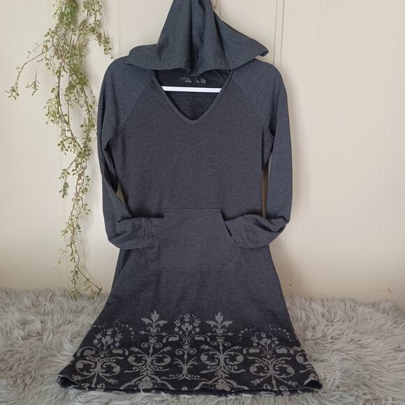 PrAna Mandie Hooded Dress Gray Size XS Cotton Polyester - Picture 1 of 6